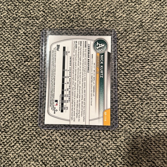 A’s Nic Kurtz Rookie - Picture 2 of 2